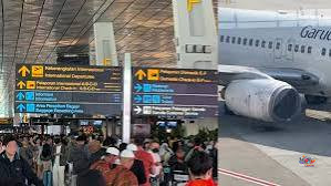 Penerbangan Soekarno-Hatta Dihentikan hingga 18.00 WIB, Penumpang Masih Menumpuk akibat Erupsi Anak Krakatau